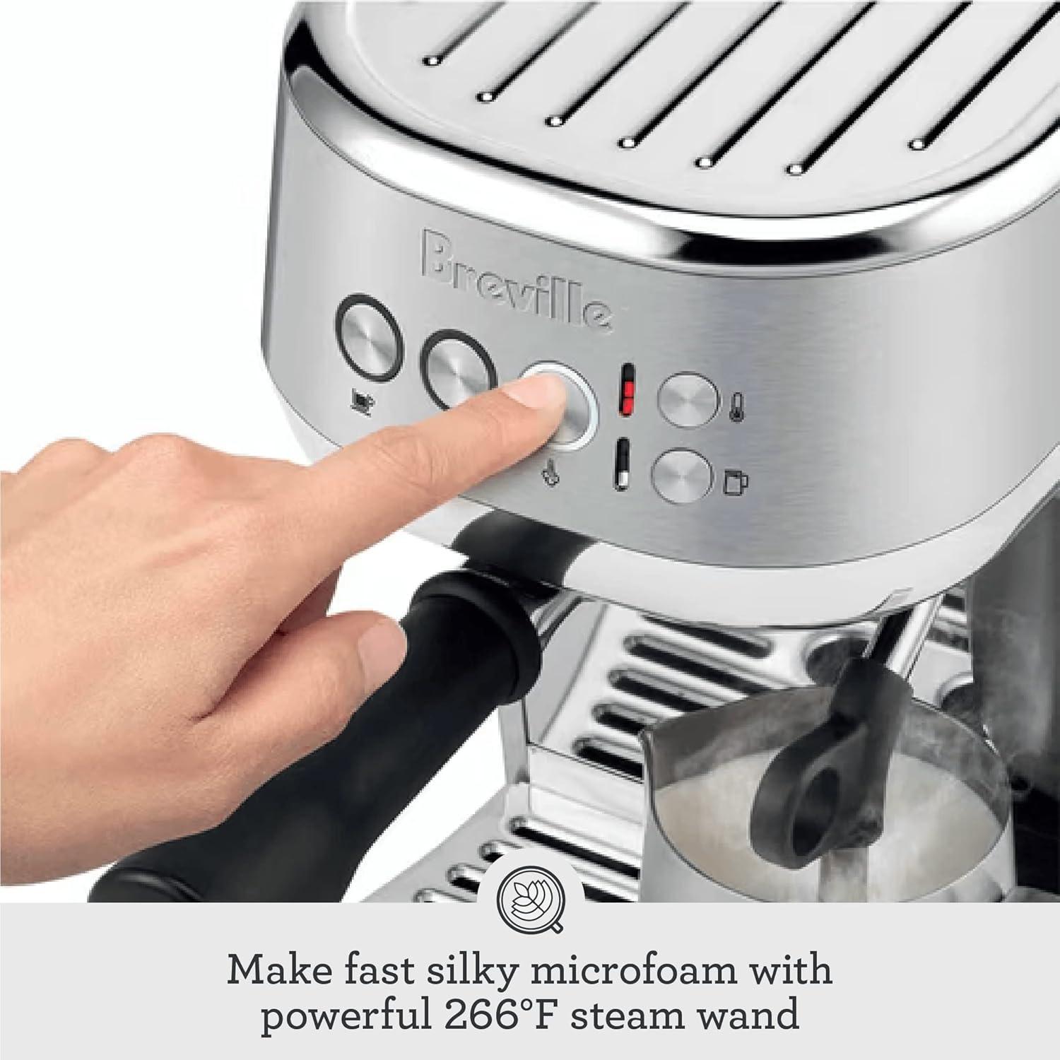 image:imageBreville Bambino Plus Espresso Machine BES500BSS Brushed Stainless SteelBrushed Stainless Steel