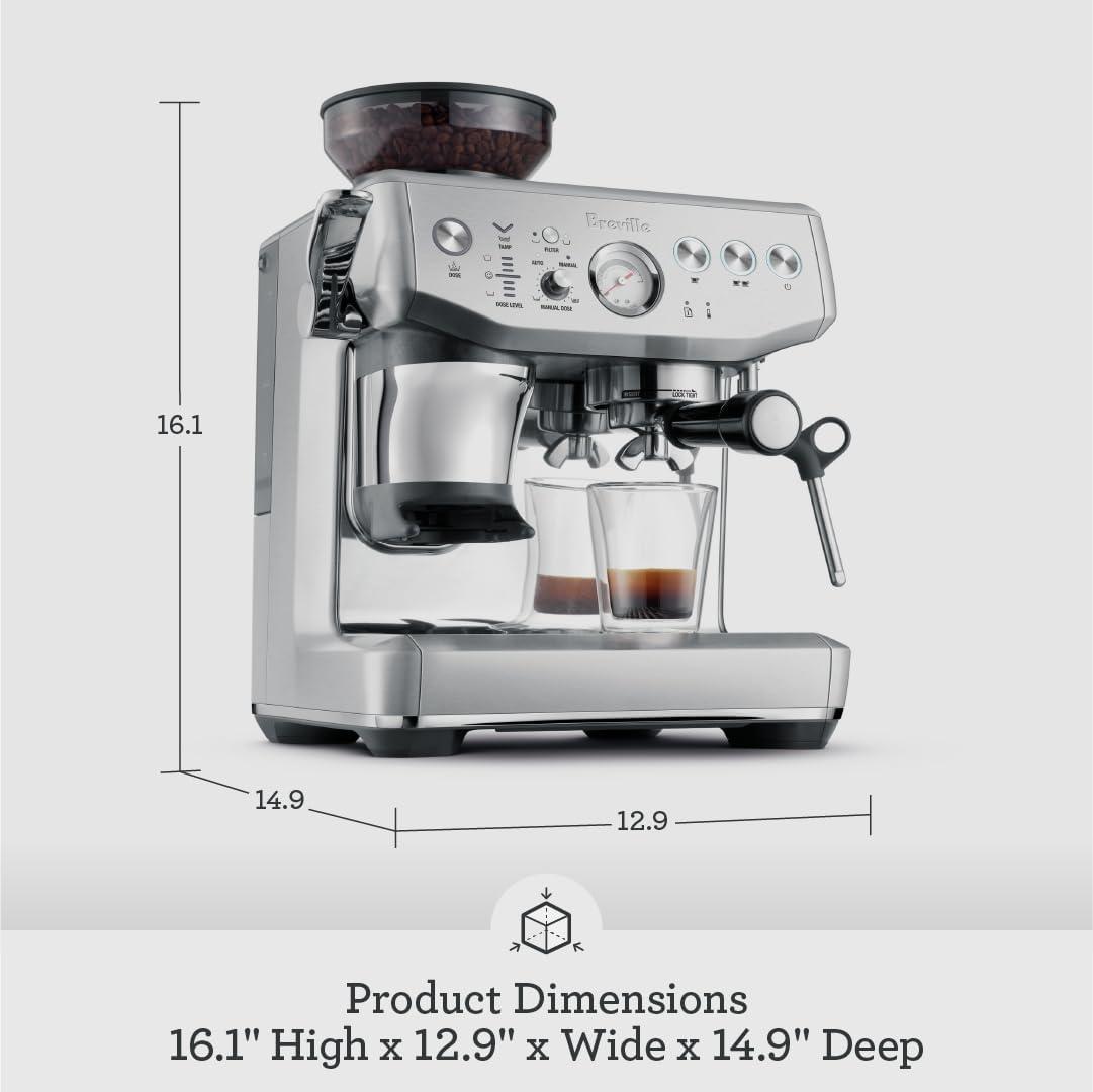image:imageBreville Barista Express Impress Espresso Machine BES876BSS Brushed Stainless SteelOlive Tapenade