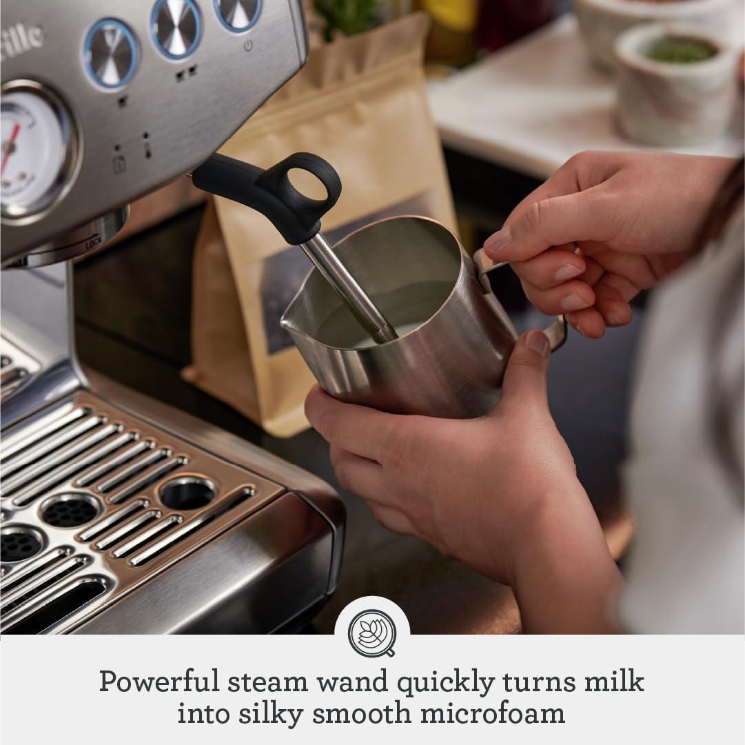 image:imageBreville Barista Express Impress Espresso Machine BES876BSS Brushed Stainless SteelOlive Tapenade