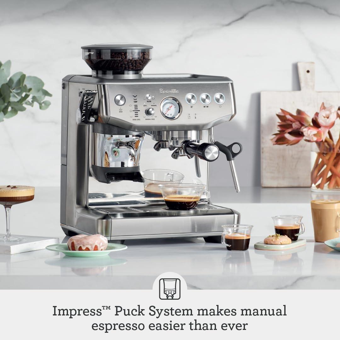 image:imageBreville Barista Express Impress Espresso Machine BES876BSS Brushed Stainless SteelOlive Tapenade