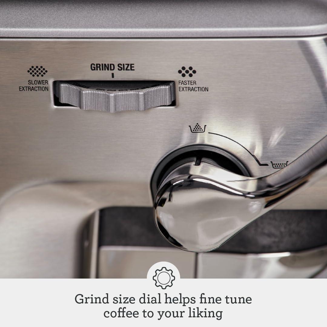 image:imageBreville Barista Express Impress Espresso Machine BES876BSS Brushed Stainless SteelOlive Tapenade