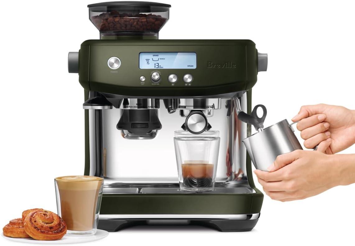 image:imageBreville Barista Pro Espresso Machine BES878BSS Brushed Stainless SteelOlive Tapenade