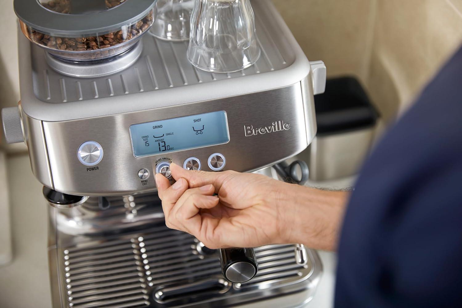 image:imageBreville Barista Pro Espresso Machine BES878BSS Brushed Stainless SteelOlive Tapenade