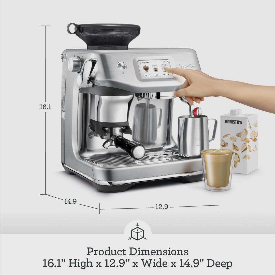 image:imageBreville Barista Touch Impress Espresso Machine BES881BSS Brushed Stainless Steelblack truffle