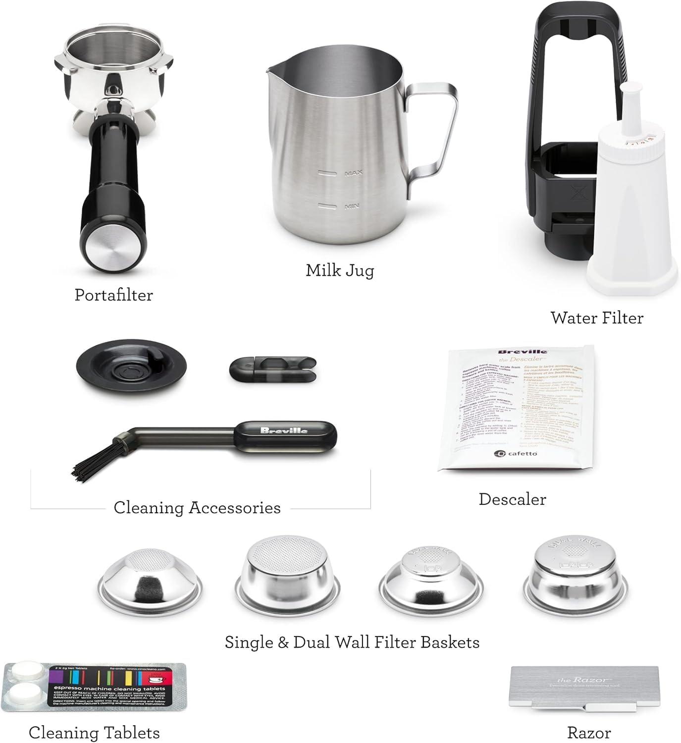 image:imageBreville Barista Touch Impress Espresso Machine BES881BSS Brushed Stainless Steelblack truffle