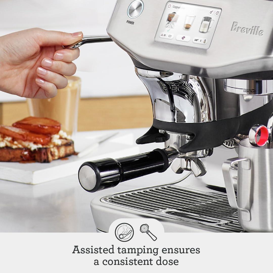 image:imageBreville Barista Touch Impress Espresso Machine BES881BSS Brushed Stainless Steeldamson blue