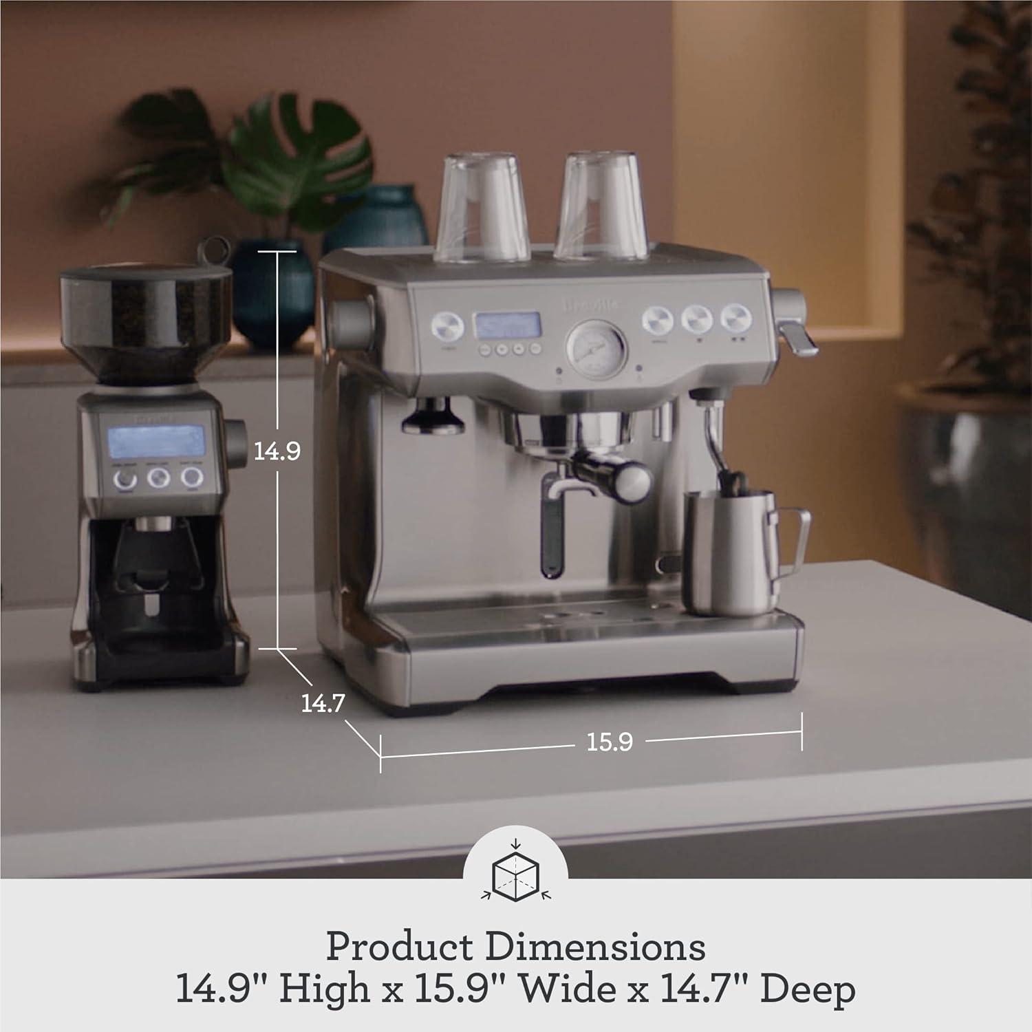 image:imageBreville Dual Boiler Espresso Machine BES920XL Brushed Stainless SteelCranberry Red