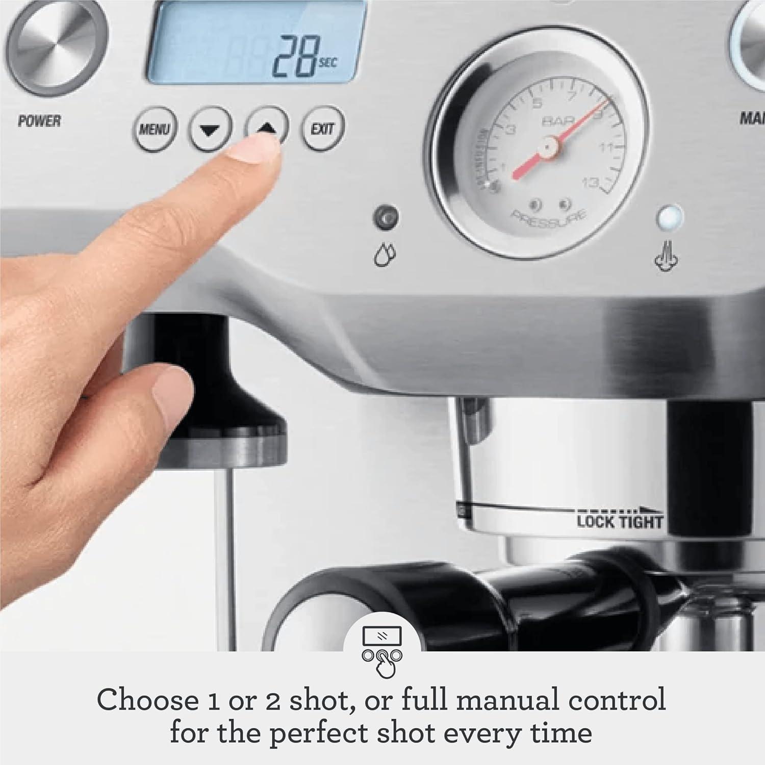 image:imageBreville Dual Boiler Espresso Machine BES920XL Brushed Stainless SteelCranberry Red