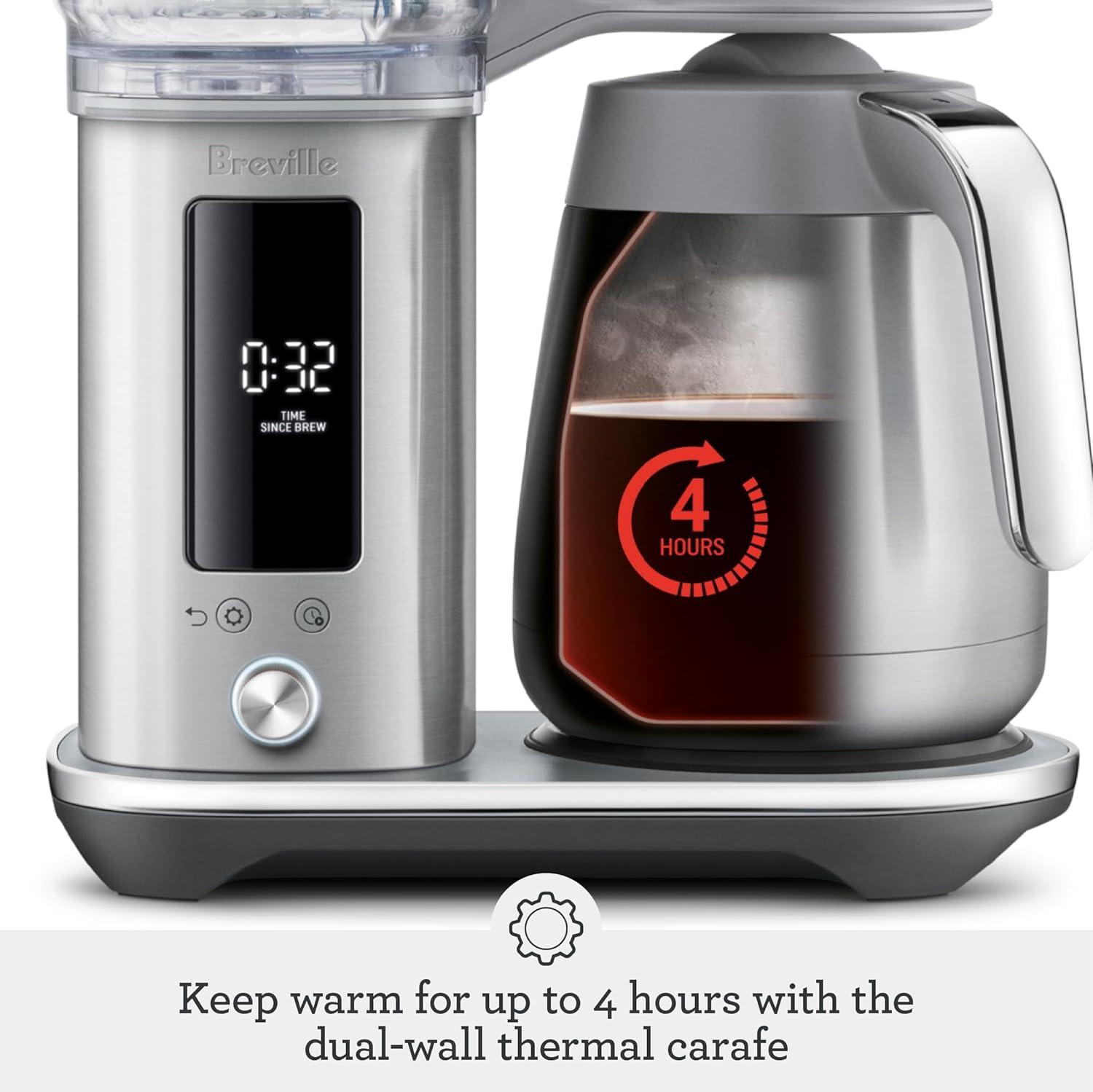 image:imageBreville Luxe Drip Coffee Machine BDC415BSS Brushed Stainless Steel Glass CarafeOlive Tapenade