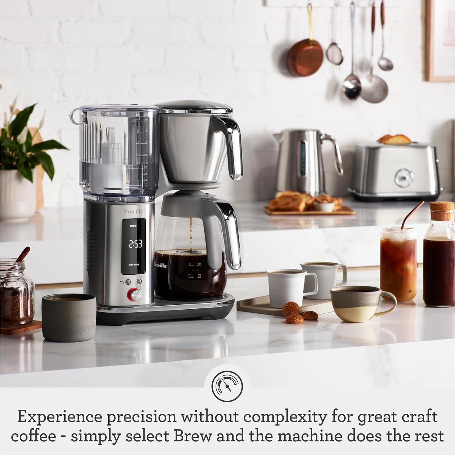 image:imageBreville Luxe Drip Coffee Machine BDC415BSS Brushed Stainless Steel Glass CarafeOlive Tapenade