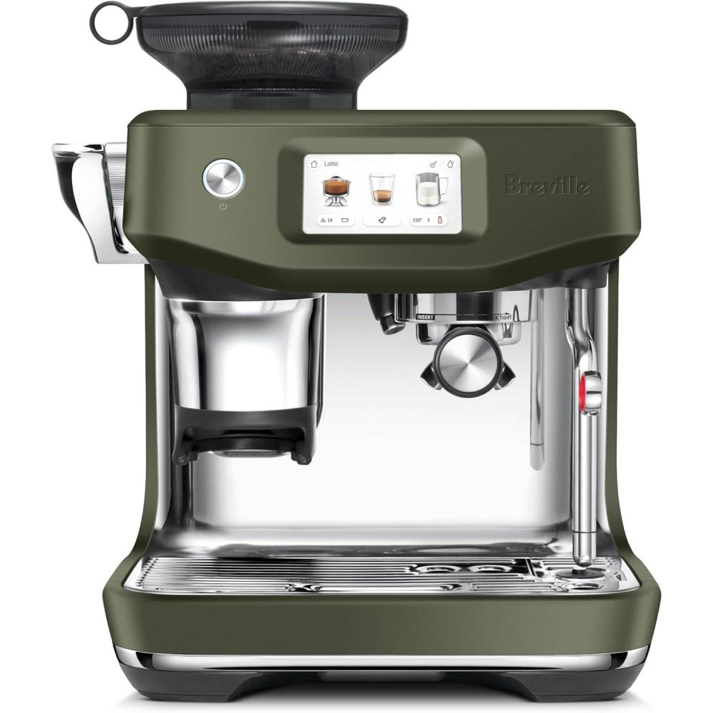 image:imageBreville Barista Touch Impress Espresso Machine BES881BSS Brushed Stainless SteelOlive Tapenade
