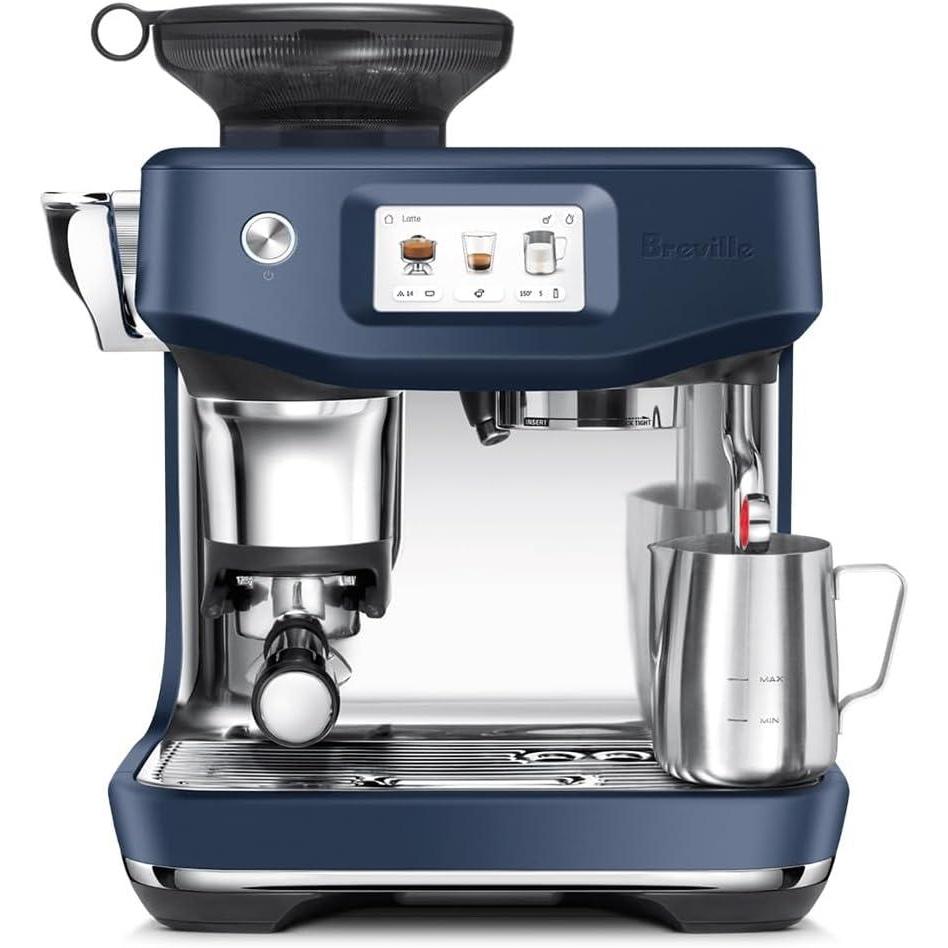 image:imageBreville Barista Touch Impress Espresso Machine BES881BSS Brushed Stainless Steeldamson blue