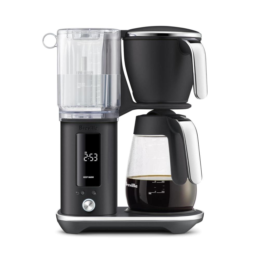 image:imageBreville Luxe Drip Coffee Machine BDC415BSS Brushed Stainless Steel Glass CarafeBlack Truffle