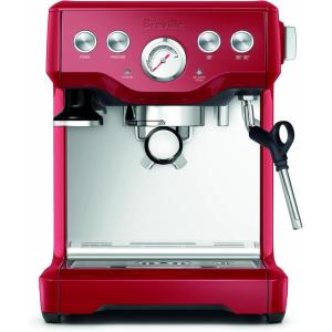 image:imageBreville Infuser Espresso Machine BES840XL Brushed Stainless SteelCranberry Red