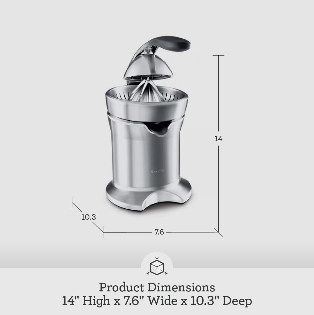 image:imageBreville 800CPXL Citrus Press Pro Juicer Machine Brushed Stainless Steel