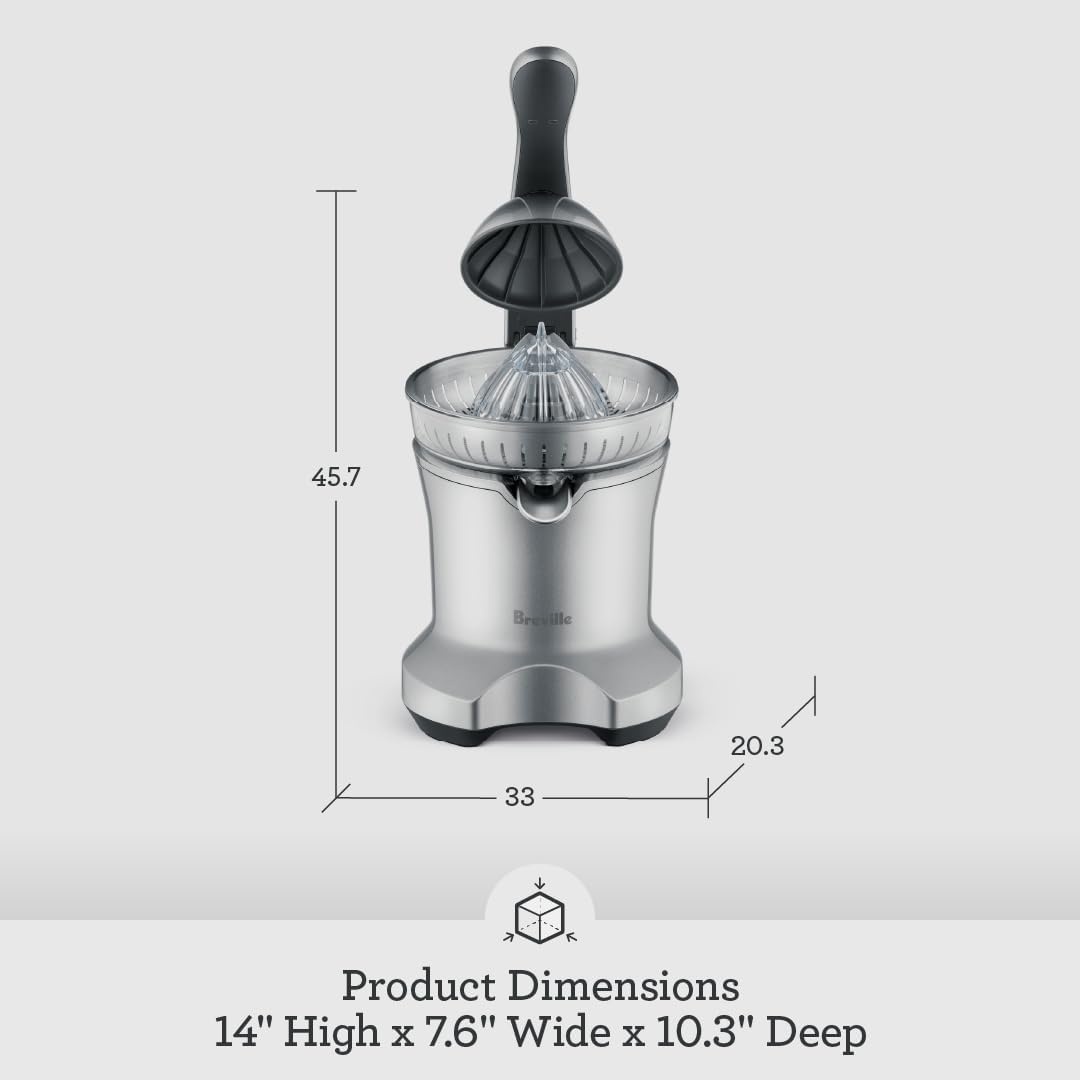 image:imageBreville BCP600SIL Citrus Press Motorized Juicer Machine Silver