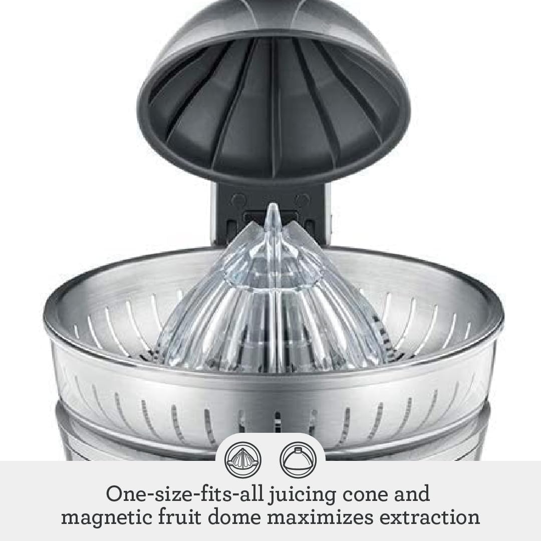 image:imageBreville BCP600SIL Citrus Press Motorized Juicer Machine Silver