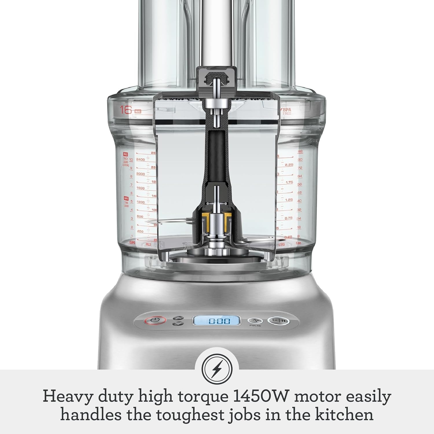 image:imageBreville BFP810 Sous Chef 16 Cup Food Processor Large Brushed Stainless SteelBlack Truffle