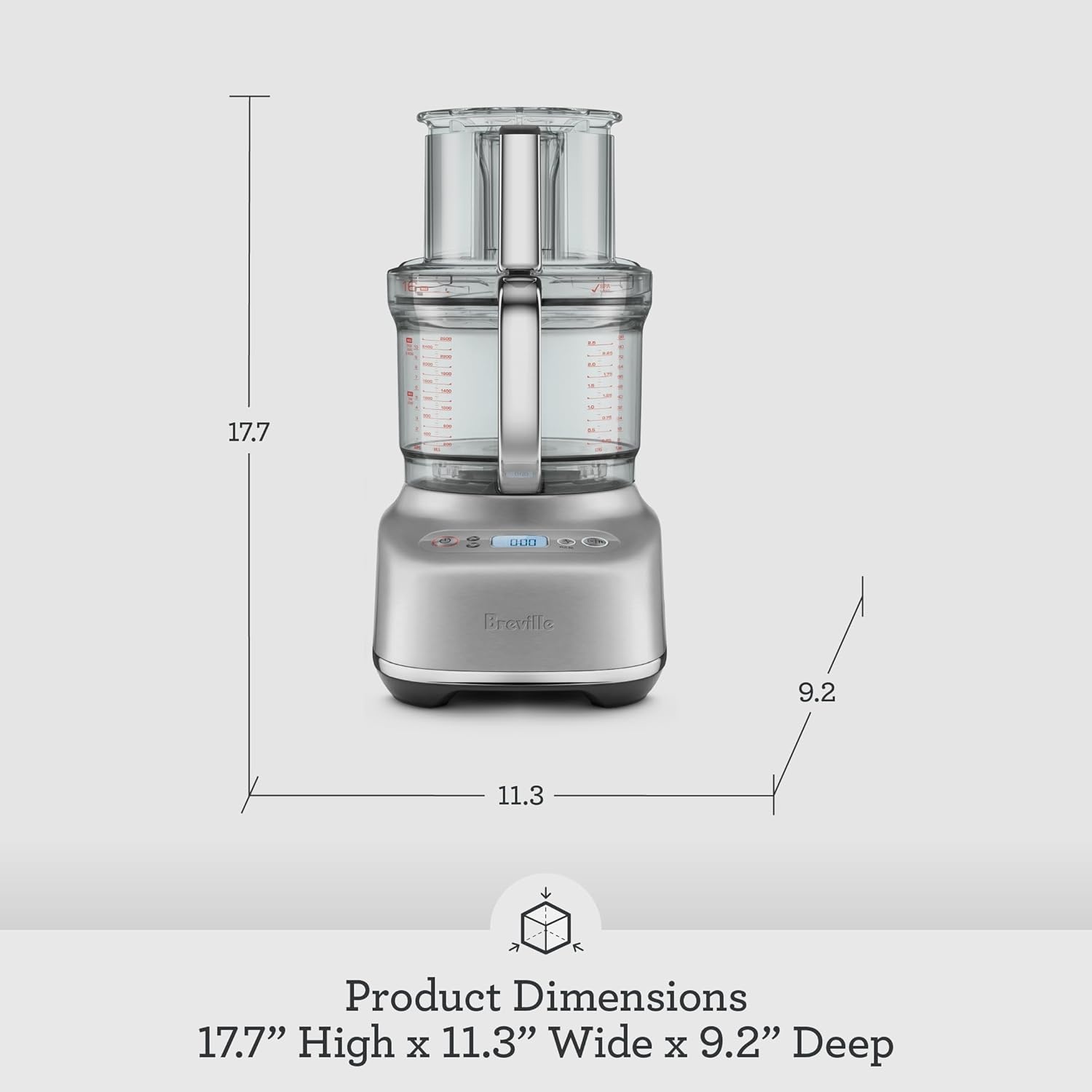 image:imageBreville BFP810 Sous Chef 16 Cup Food Processor Large Brushed Stainless SteelBrushed Stainless Steel