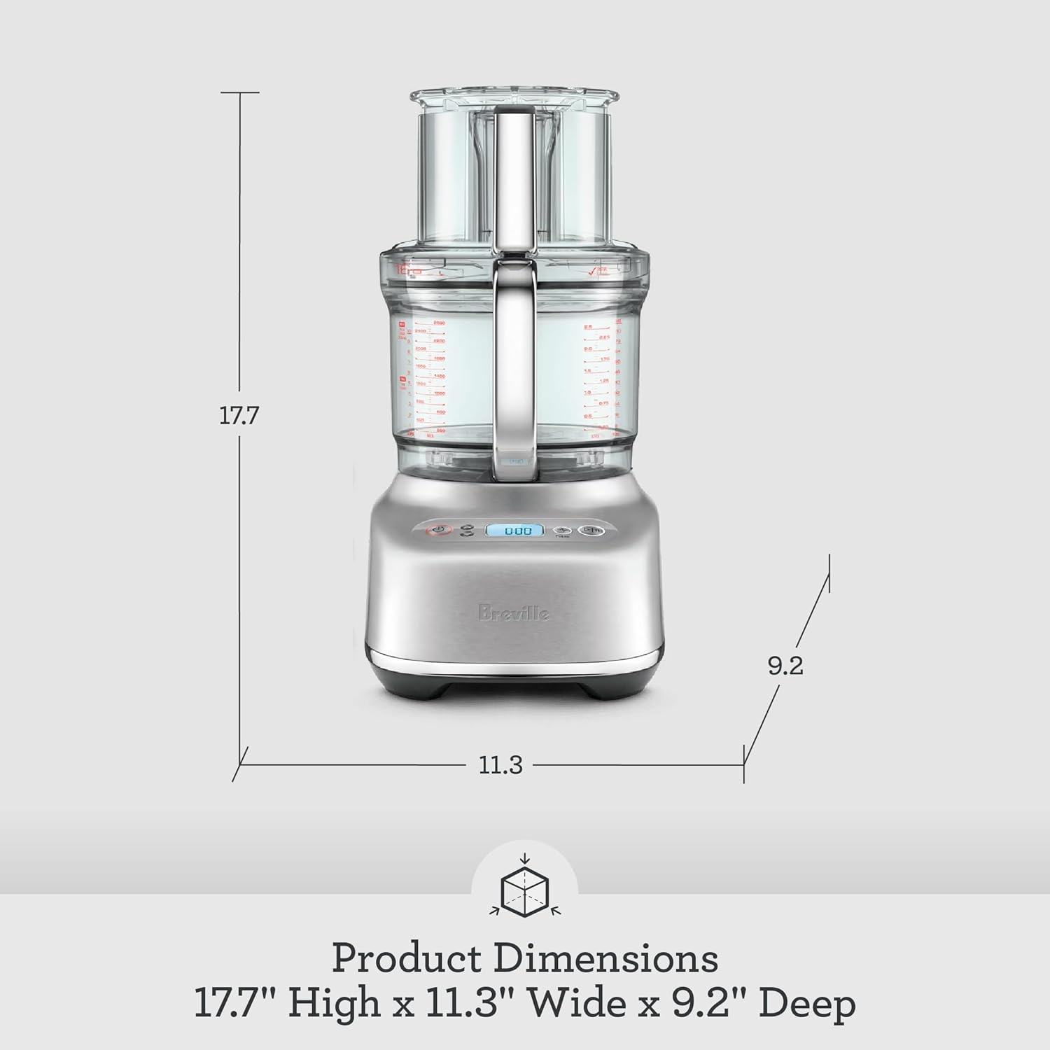 image:imageBreville BFP838 Paradice 16 Cup Food Processor and Dicer Large Brushed Stainless Steel