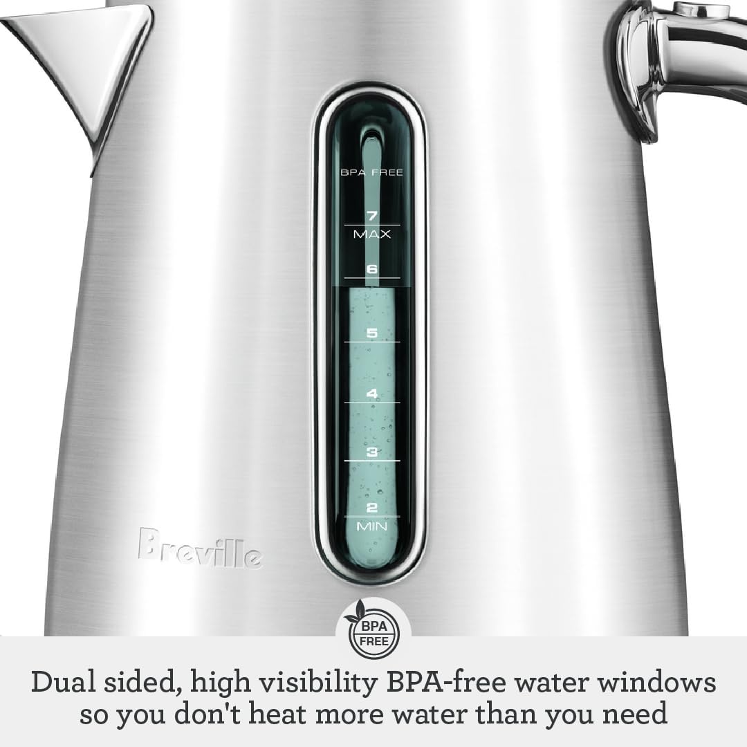 image:imageBreville BKE845DBL Smart Kettle Luxe Water Heater 7 Cup Damson BlueBlack Stainless Steel