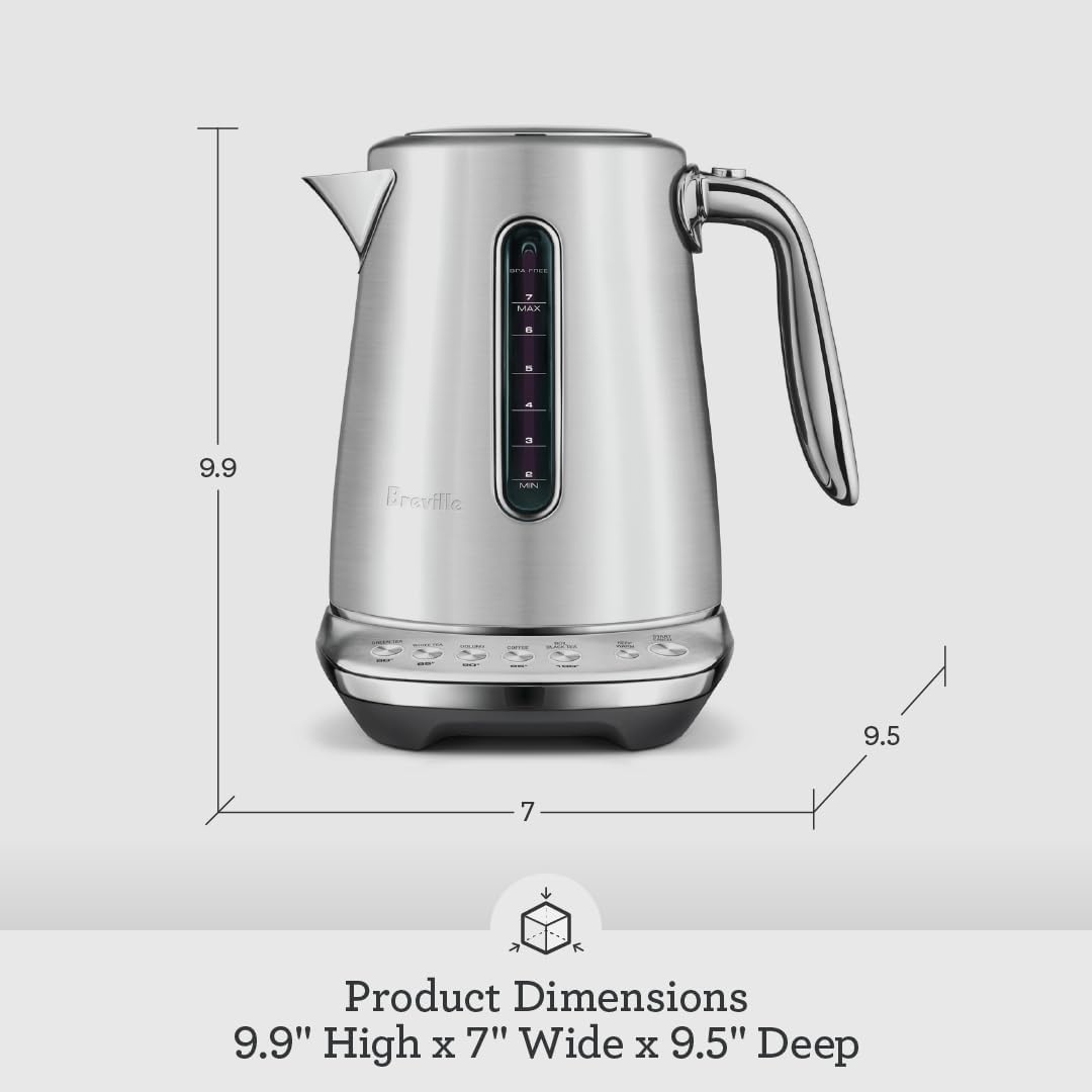 image:imageBreville BKE845DBL Smart Kettle Luxe Water Heater 7 Cup Damson BlueBrushed Stainless Steel