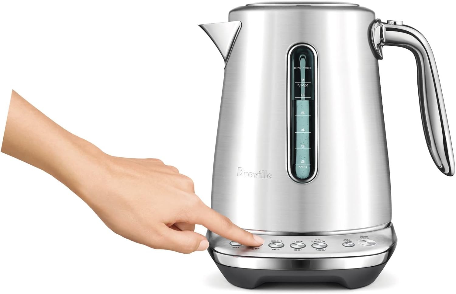 image:imageBreville BKE845DBL Smart Kettle Luxe Water Heater 7 Cup Damson BlueBrushed Stainless Steel