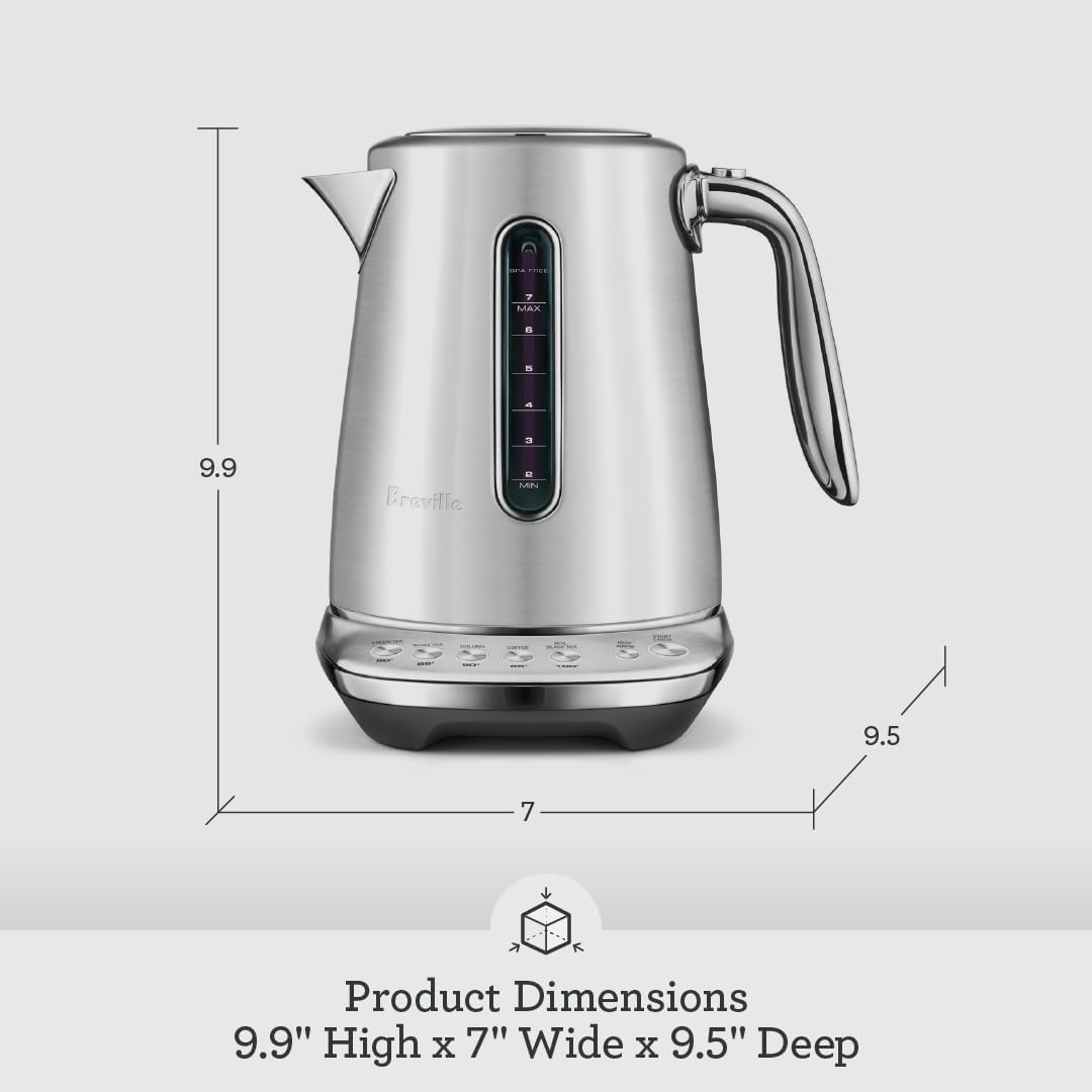image:imageBreville BKE845DBL Smart Kettle Luxe Water Heater 7 Cup Damson BlueOyster Shell