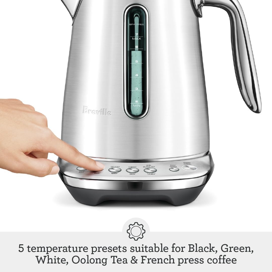 image:imageBreville BKE845DBL Smart Kettle Luxe Water Heater 7 Cup Damson BlueOyster Shell