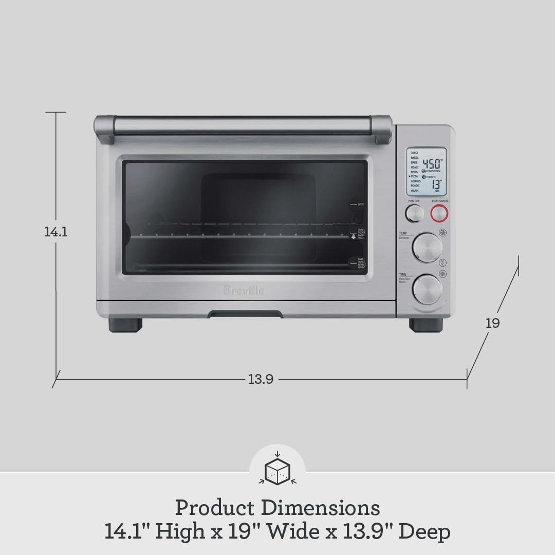 image:imageBreville BOV800XL Smart Oven Countertop Convection Brushed Stainless SteelSilver