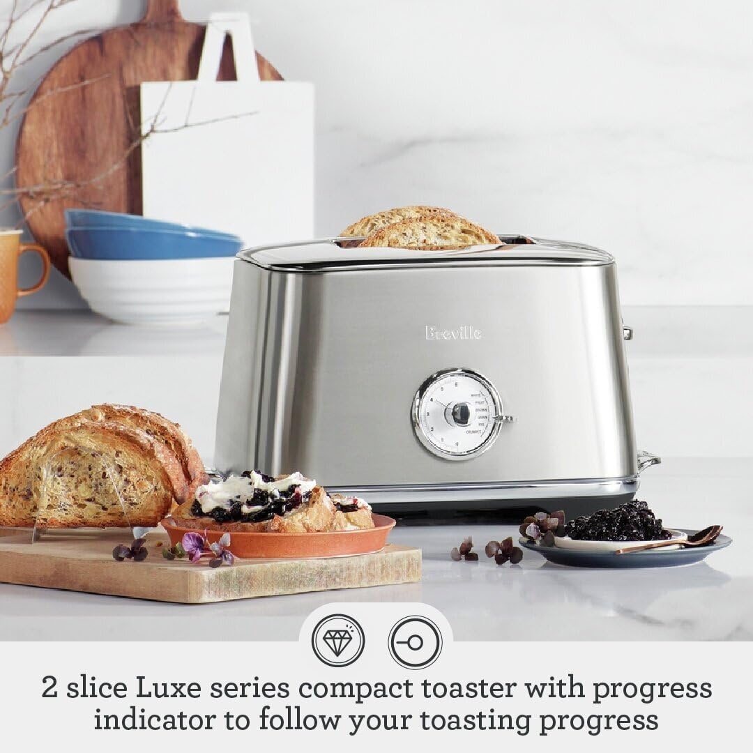 image:imageBreville BTA735BSS Toast Select Luxe Kitchen Toaster 2 Slice Brushed Stainless SteelBrushed Stainless Steel