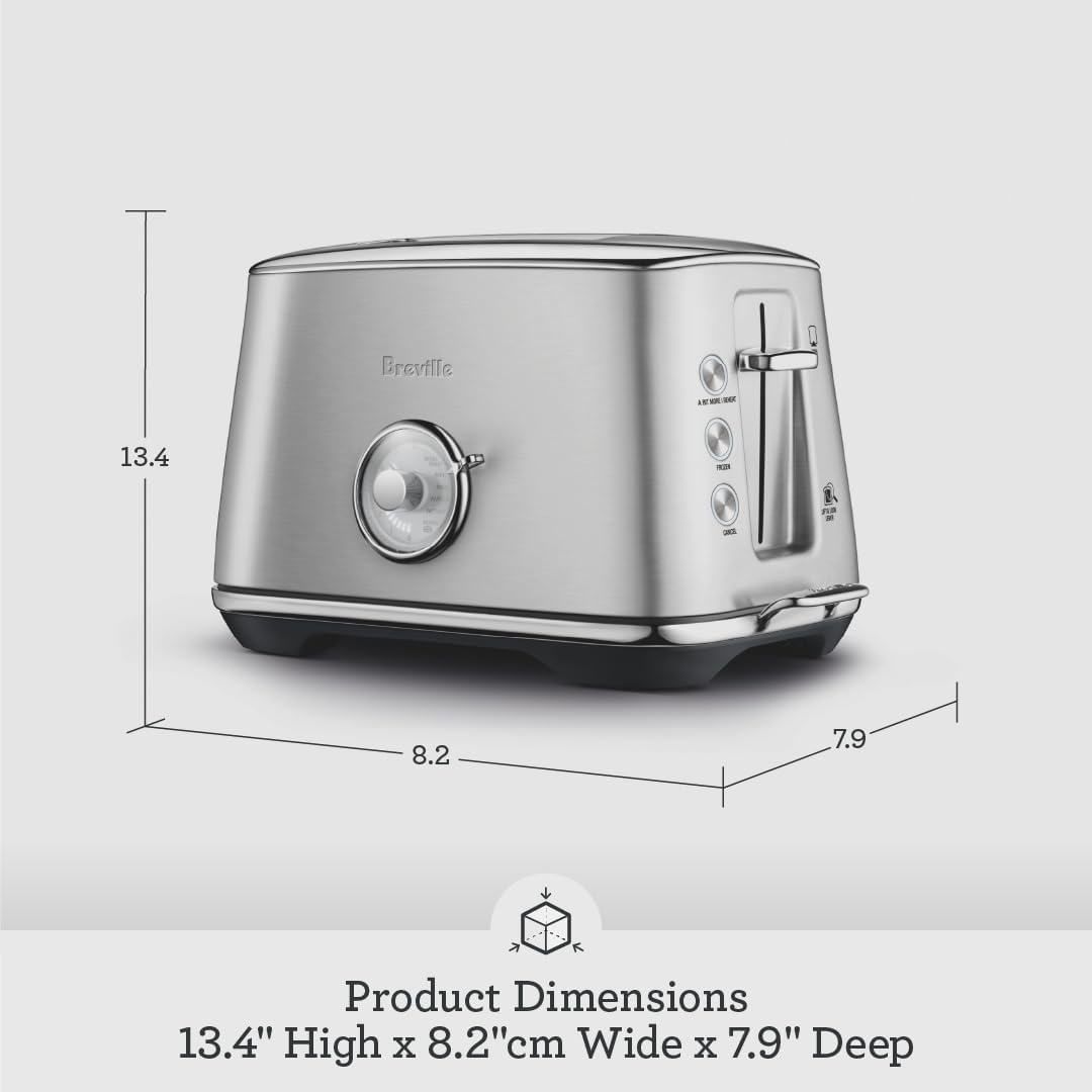 image:imageBreville BTA735BSS Toast Select Luxe Kitchen Toaster 2 Slice Brushed Stainless SteelRoyal Champagne