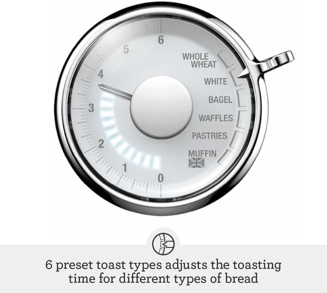 image:imageBreville BTA735BSS Toast Select Luxe Kitchen Toaster 2 Slice Brushed Stainless SteelRoyal Champagne