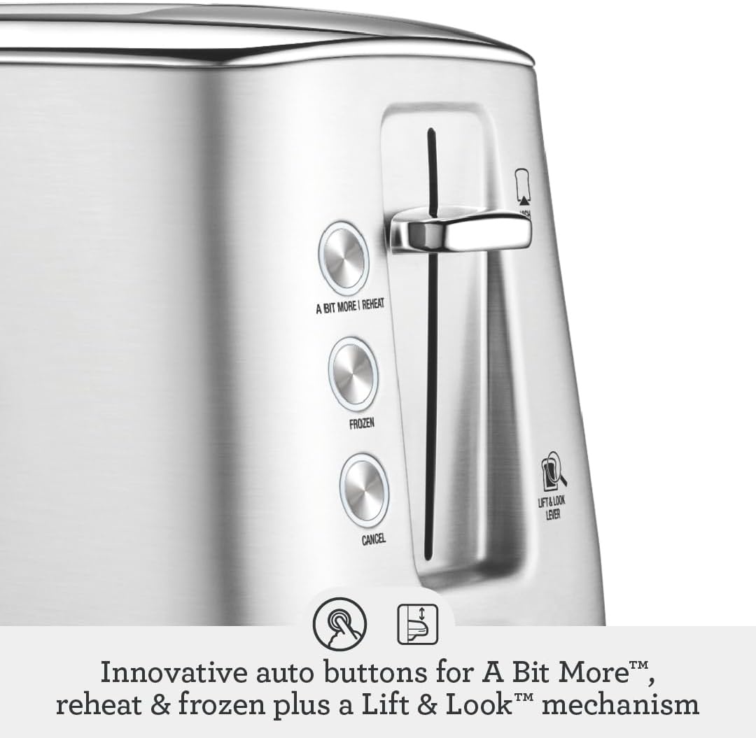 image:imageBreville BTA735BSS Toast Select Luxe Kitchen Toaster 2 Slice Brushed Stainless SteelRoyal Champagne