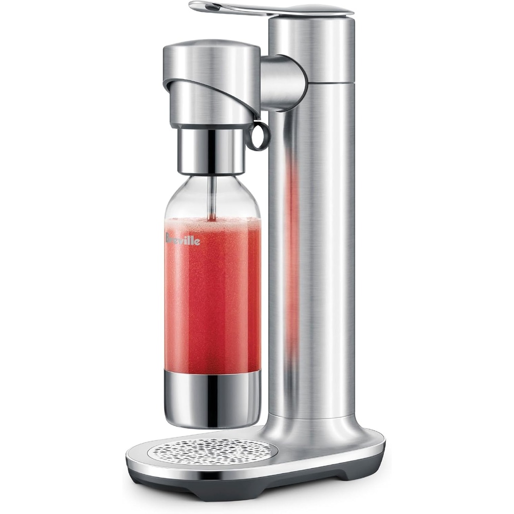 image:imageBreville BCA800BTR InFizz Fusion Sparkling Water and Beverage Carbonator CO2 Cylinder Not Included Black TruffleBrushed Stainless Steel