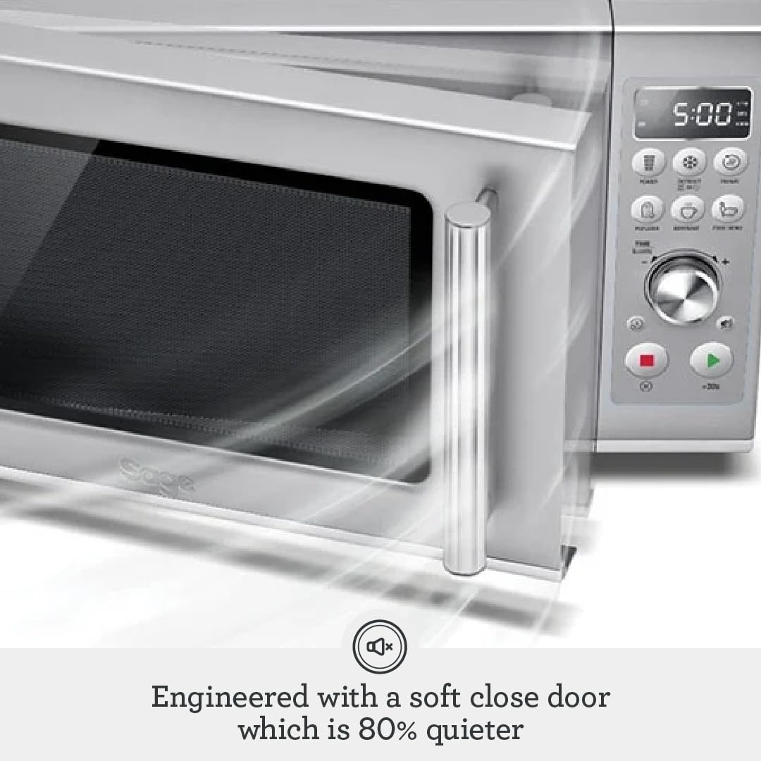 image:imageBreville BMO650SIL Compact Wave Soft Close Countertop Microwave Oven SilverMicrowave Oven