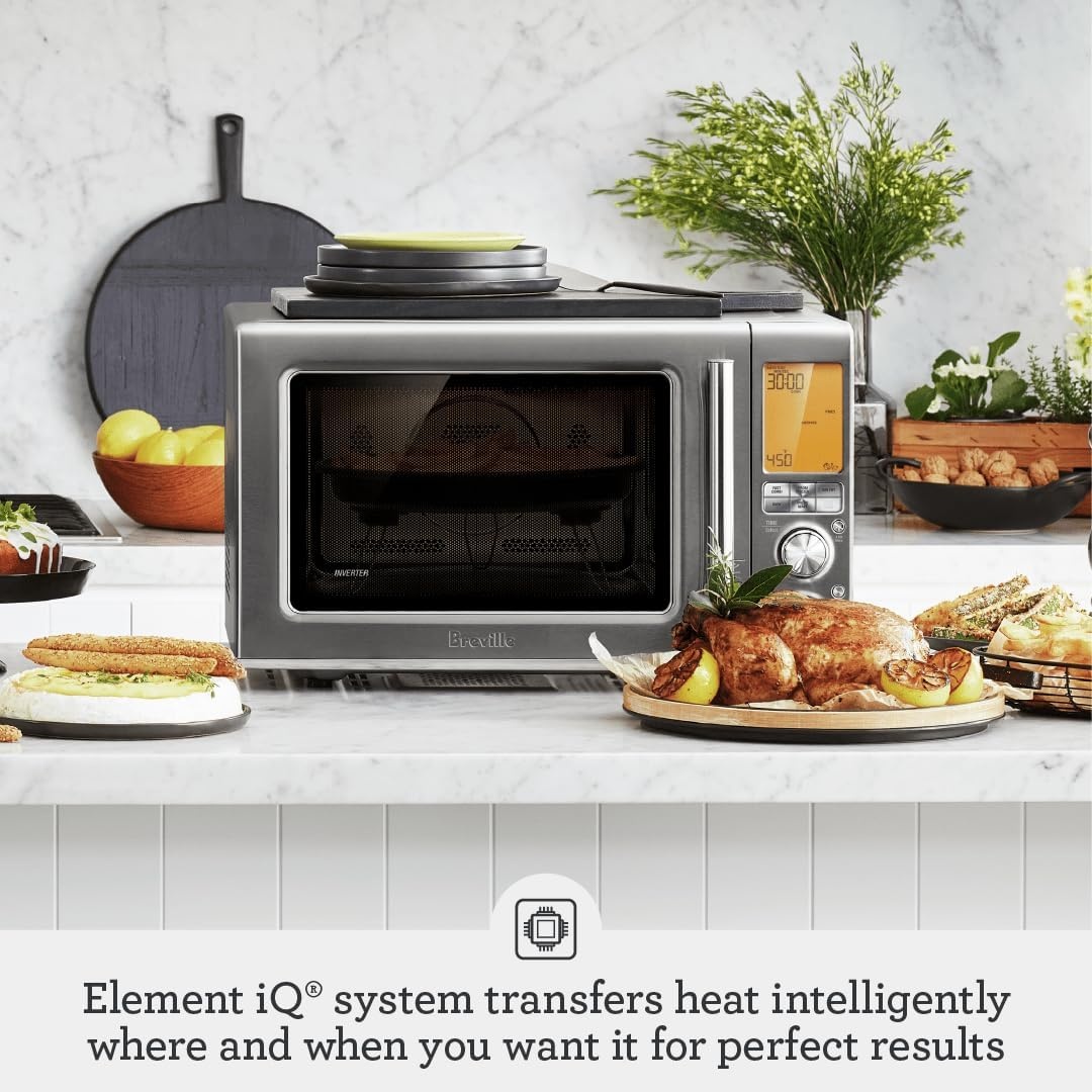 image:imageBreville BMO870BSS Combi Wave 3in1 Microwave Air Fryer and Convection Oven Brushed Stainless SteelBrushed Stainless Steel