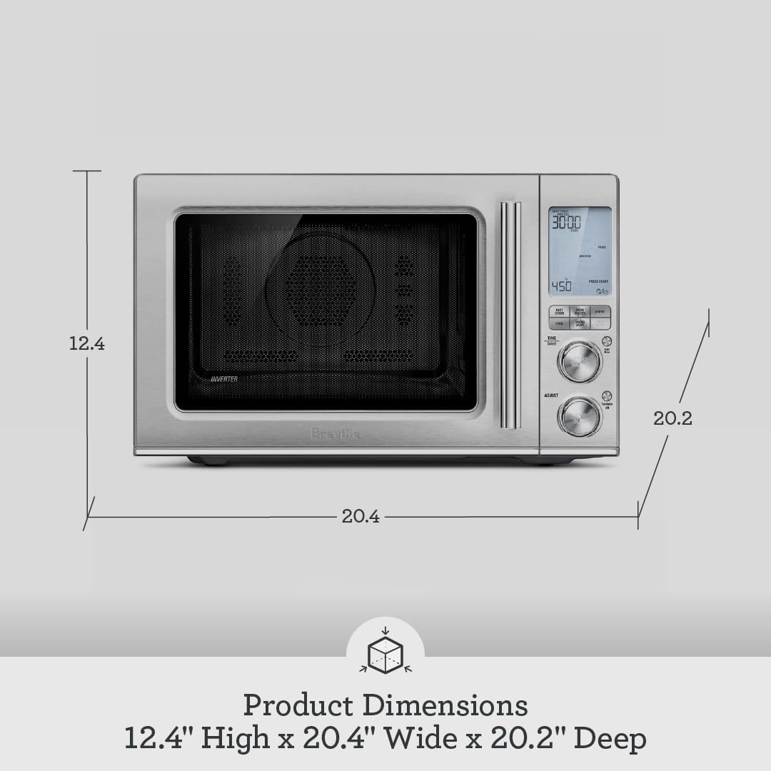 image:imageBreville BMO870BSS Combi Wave 3in1 Microwave Air Fryer and Convection Oven Brushed Stainless SteelBrushed Stainless Steel