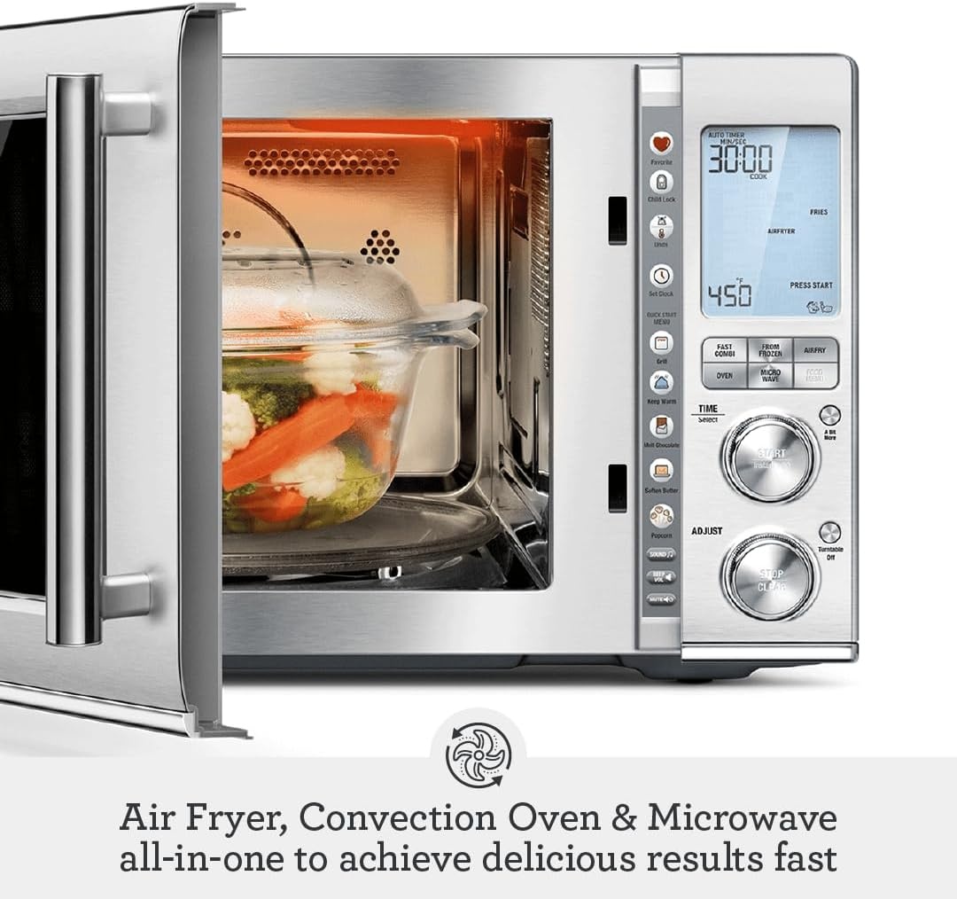 image:imageBreville BMO870BSS Combi Wave 3in1 Microwave Air Fryer and Convection Oven Brushed Stainless SteelBrushed Stainless Steel