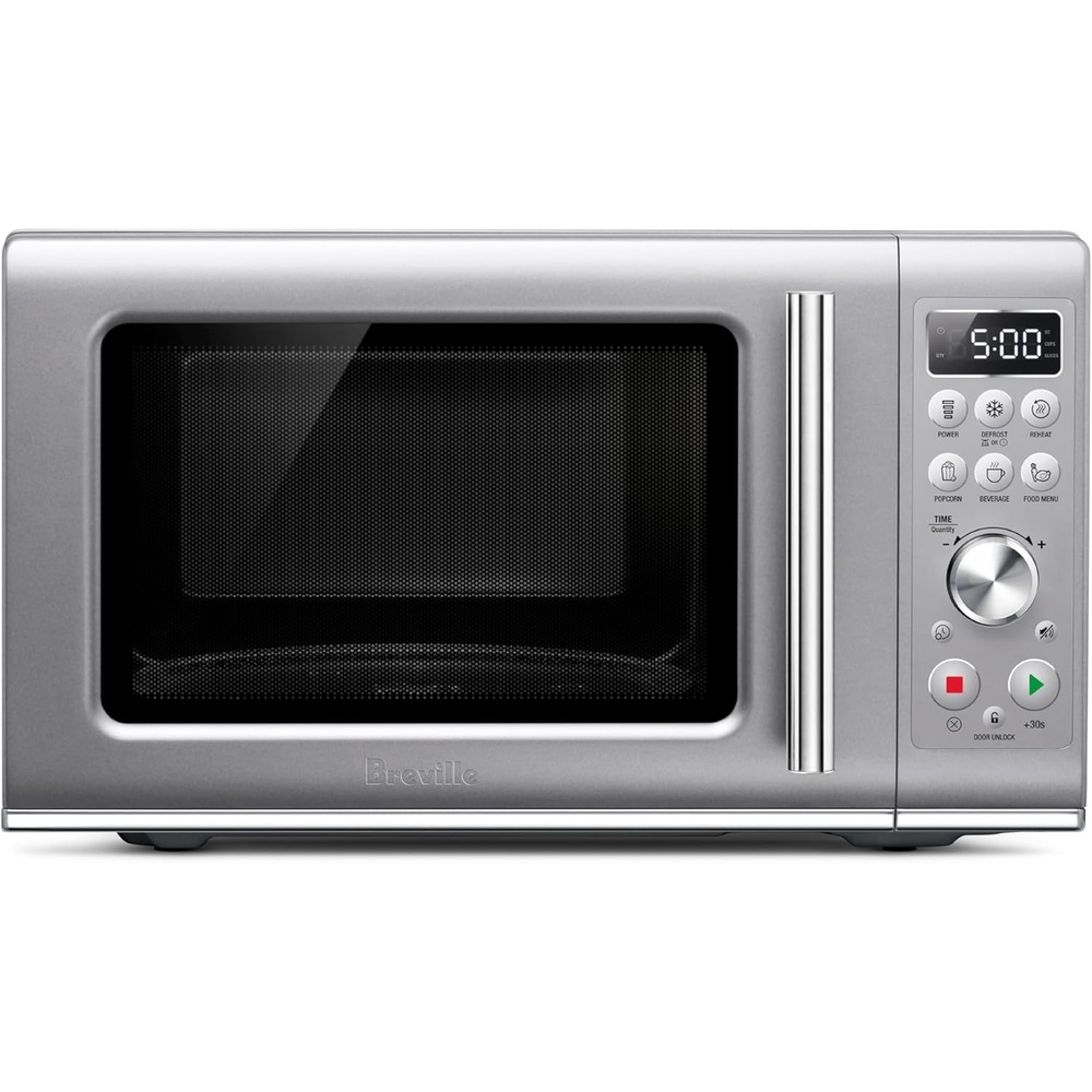 image:imageBreville BMO650SIL Compact Wave Soft Close Countertop Microwave Oven SilverMicrowave Oven